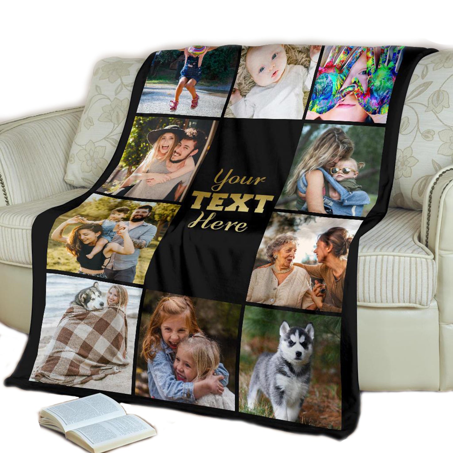 Custom Family Togetherness Quilt™ – Personalized Photo Blanket Family Quilt Offer