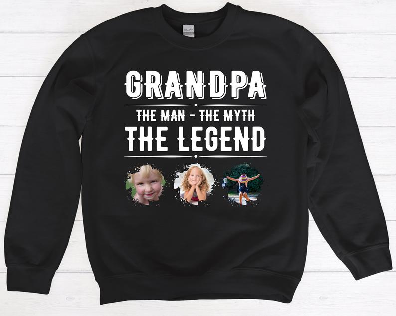 Custom Grandpa "The Myth The Legend" Sweatshirt