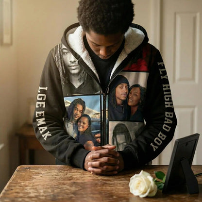 Custom Memorial Hoodie & Bomber Jacket – Personalized Photo Collage Tribute Gift