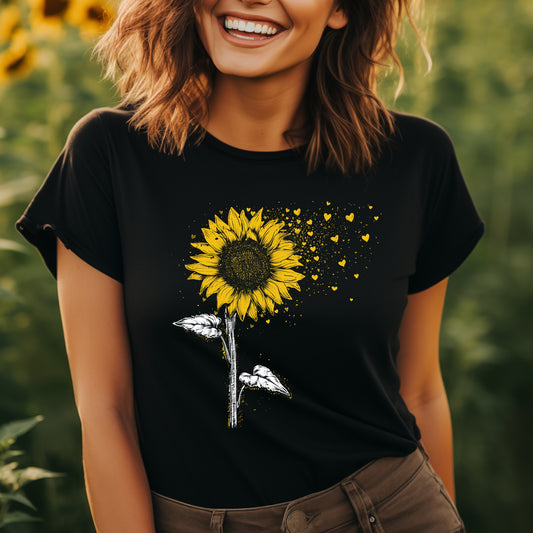 Valentine's Day SunFlower Heart Shirt