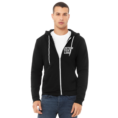 Bella + Canvas Unisex Full Zip Hoodie - black