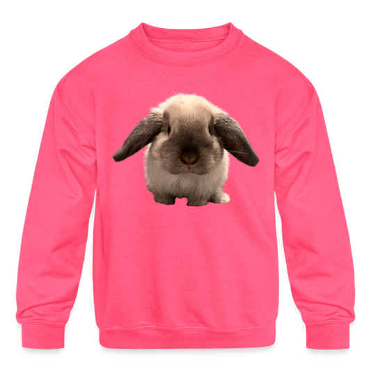 Kids' Crewneck Sweatshirt - neon pink