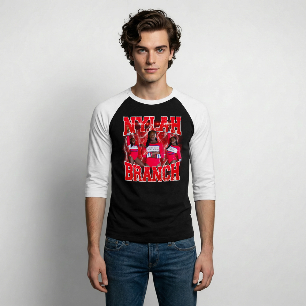 SHola Raglan v2 - black/white