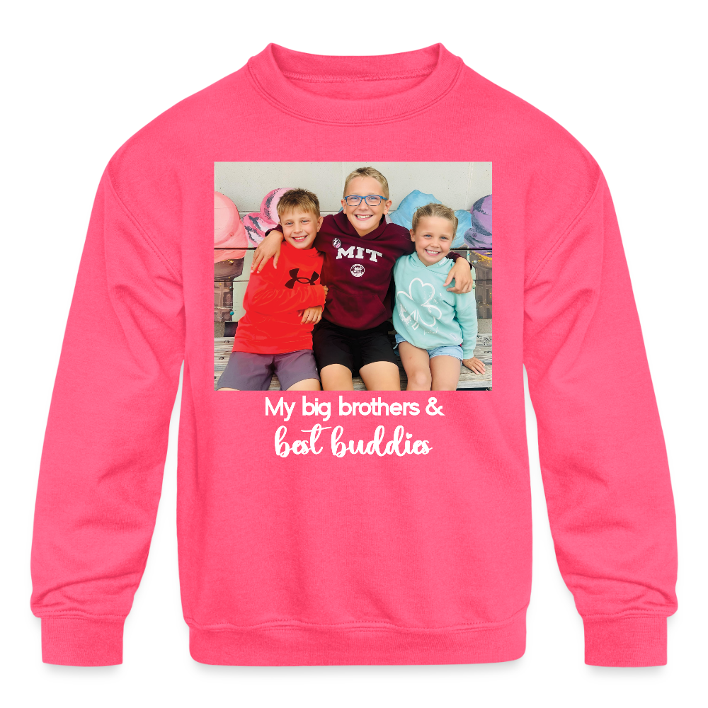 Kids' Crewneck Sweatshirt - neon pink
