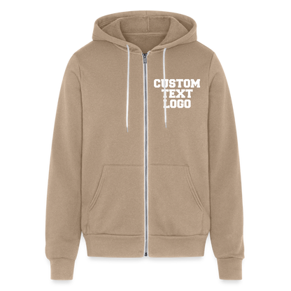 Bella + Canvas Unisex Full Zip Hoodie - tan