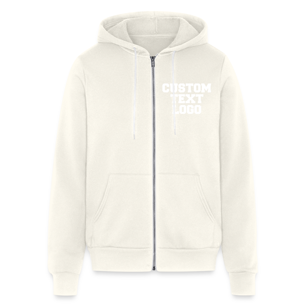 Bella + Canvas Unisex Full Zip Hoodie - vintage white