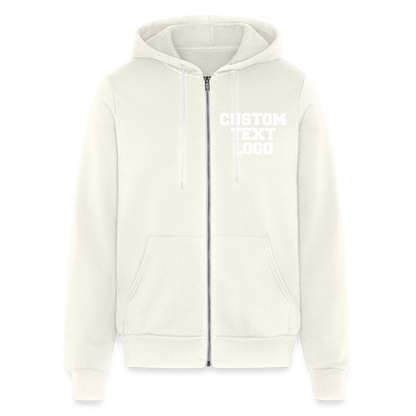 Bella + Canvas Unisex Full Zip Hoodie - vintage white