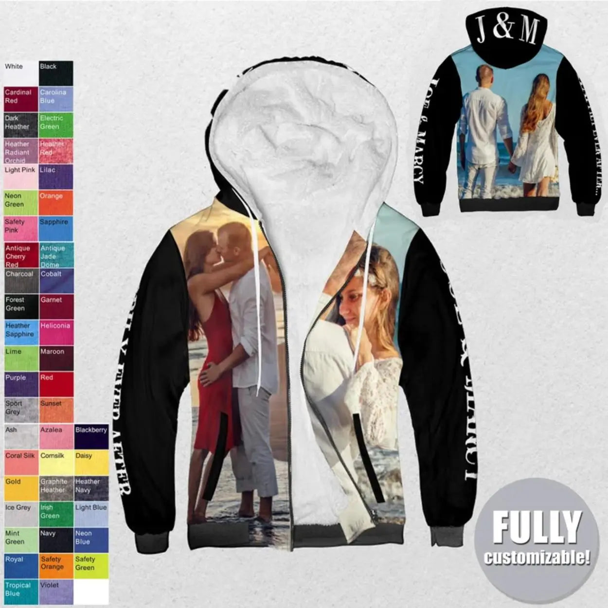 Custom Memorial Hoodie & Bomber Jacket – Personalized Photo Collage Tribute Gift