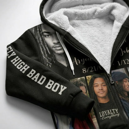 Custom Memorial Hoodie & Bomber Jacket – Personalized Photo Collage Tribute Gift