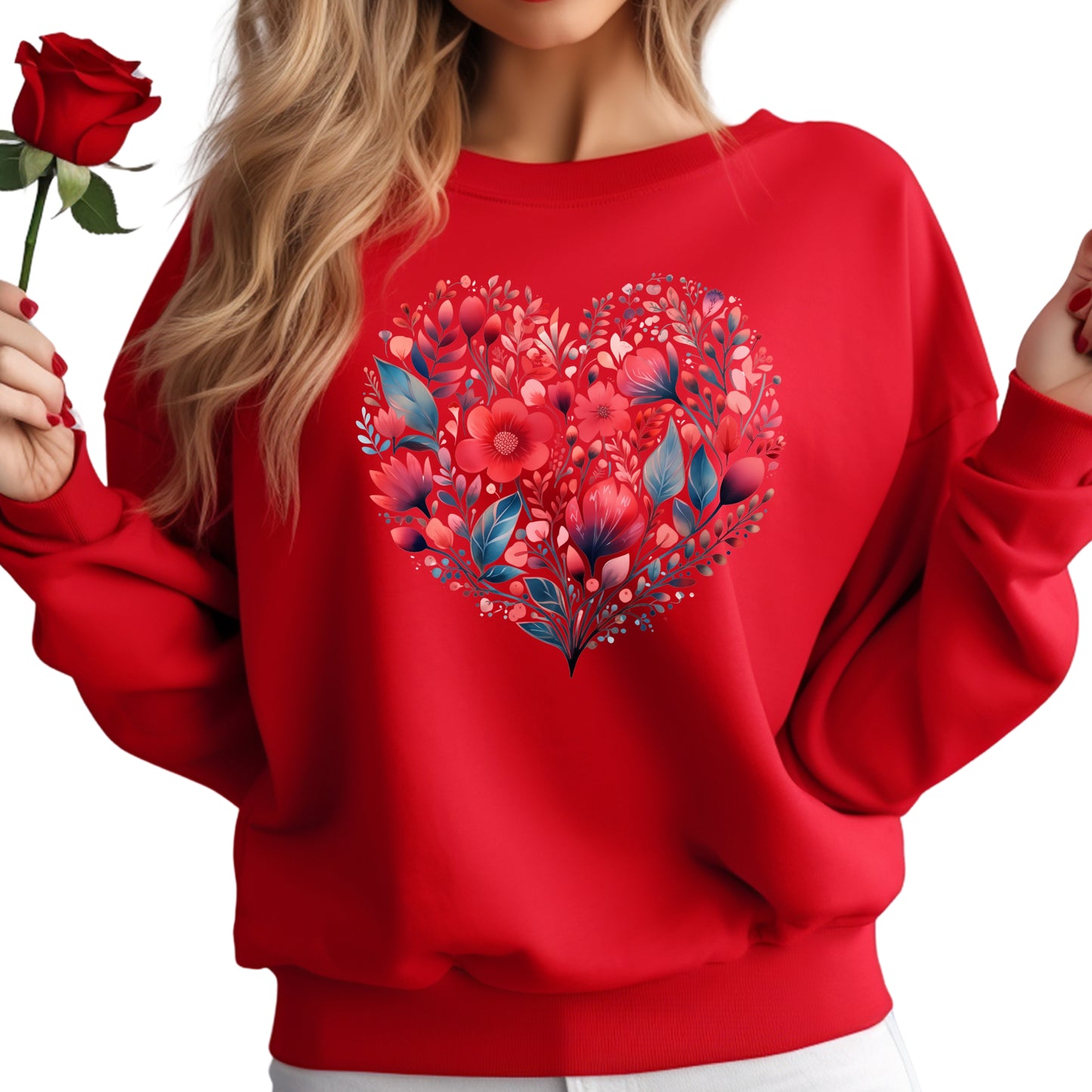 Valentines Day Sweatshirt, Heart Valentines Day Gift for Her, Heart Shirt, Heart Sweatshirt Valentines Day Shirt Hearts Sweater plus size