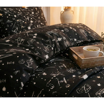 Star Duvet Cover Set with 2 Pillowcases + Free Fairy Lights – Ultimate Space Bedding
