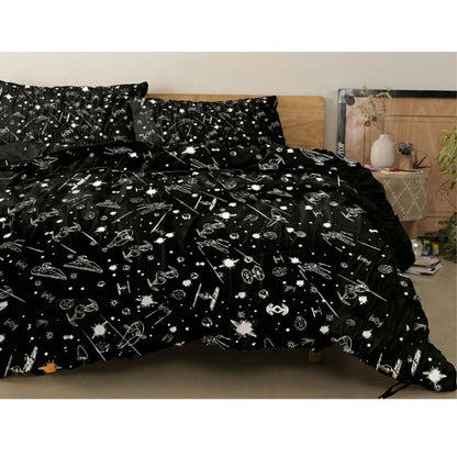 Star Duvet Cover Set with 2 Pillowcases + Free Fairy Lights – Ultimate Space Bedding