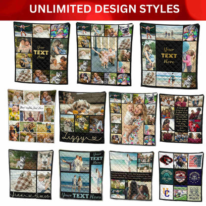 Custom Family Quilt Christmas Offer – Add Up to 15 Photos