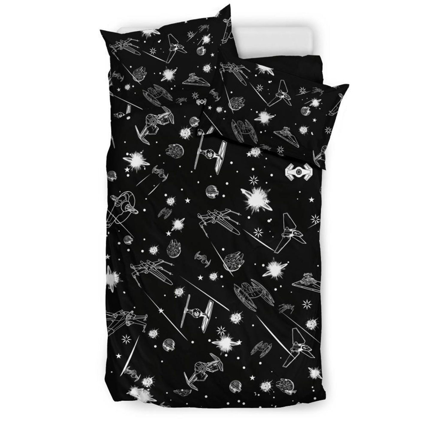 Star Duvet Cover Set with 2 Pillowcases + Free Fairy Lights – Ultimate Space Bedding