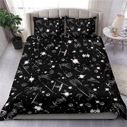 Star Duvet Cover Set with 2 Pillowcases + Free Fairy Lights – Ultimate Space Bedding
