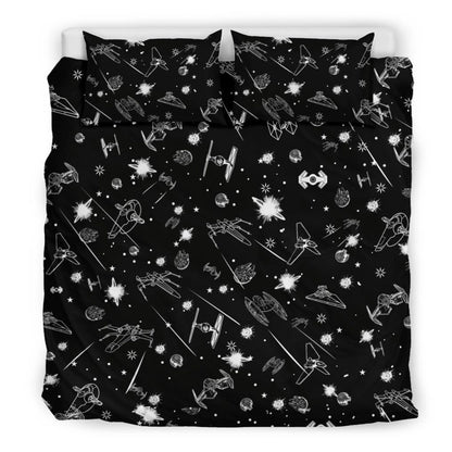Star Duvet Cover Set with 2 Pillowcases + Free Fairy Lights – Ultimate Space Bedding