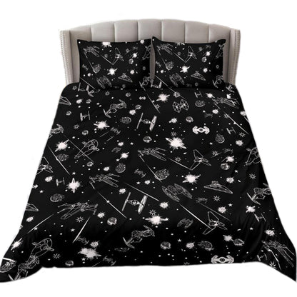 Star Duvet Cover Set with 2 Pillowcases + Free Fairy Lights – Ultimate Space Bedding
