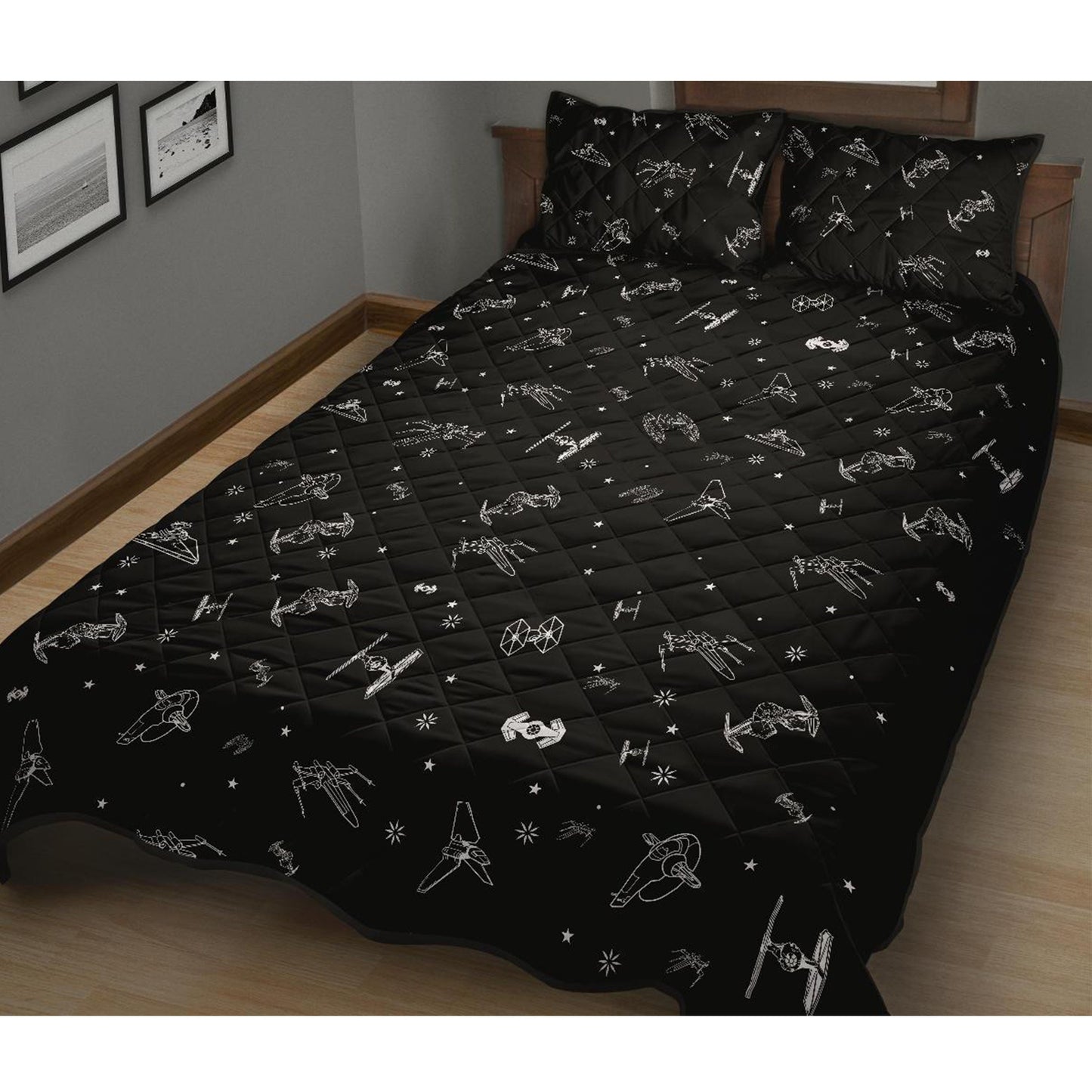 Star Quilt - 2 Pillow Cover Set, Quilt, Quilts,Quilt Set,Bed Set,Bedding,Star, Space,Birthday Gift, Twin,King Quilt,Twin Quilt,Bed,Dad Gift,