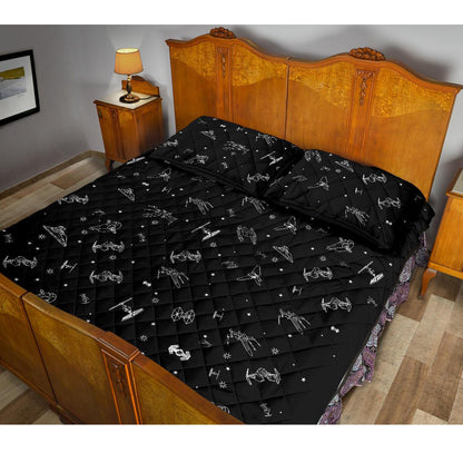 Star Quilt - 2 Pillow Cover Set, Quilt, Quilts,Quilt Set,Bed Set,Bedding,Star, Space,Birthday Gift, Twin,King Quilt,Twin Quilt,Bed,Dad Gift,