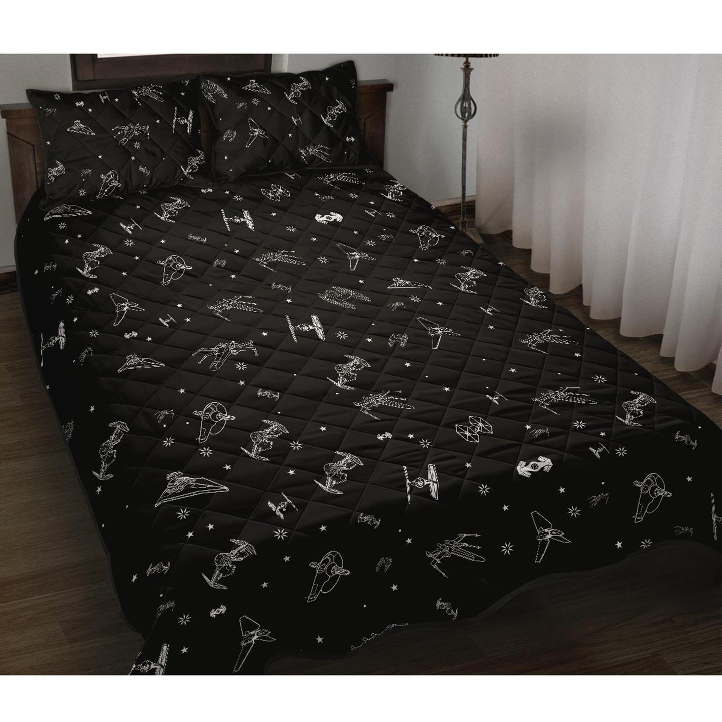 Star Quilt - 2 Pillow Cover Set, Quilt, Quilts,Quilt Set,Bed Set,Bedding,Star, Space,Birthday Gift, Twin,King Quilt,Twin Quilt,Bed,Dad Gift,