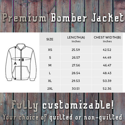 Custom Bomber jacket, In Memory of, Memorial - Men, Women, Kids,Bomber jacket,Vintage,Coat,Customized jacket,Wedding,Bride jacket,Team,