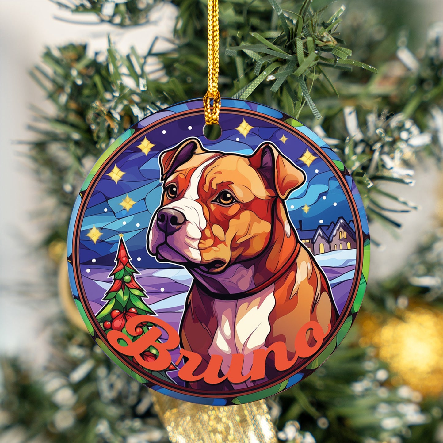 Personalized Pet Ornament Pet's Photo + Name - 2-SIDED Custom Ornament, Christmas Dog Ornament, Personalized Dog Ornament, Dog Ornament