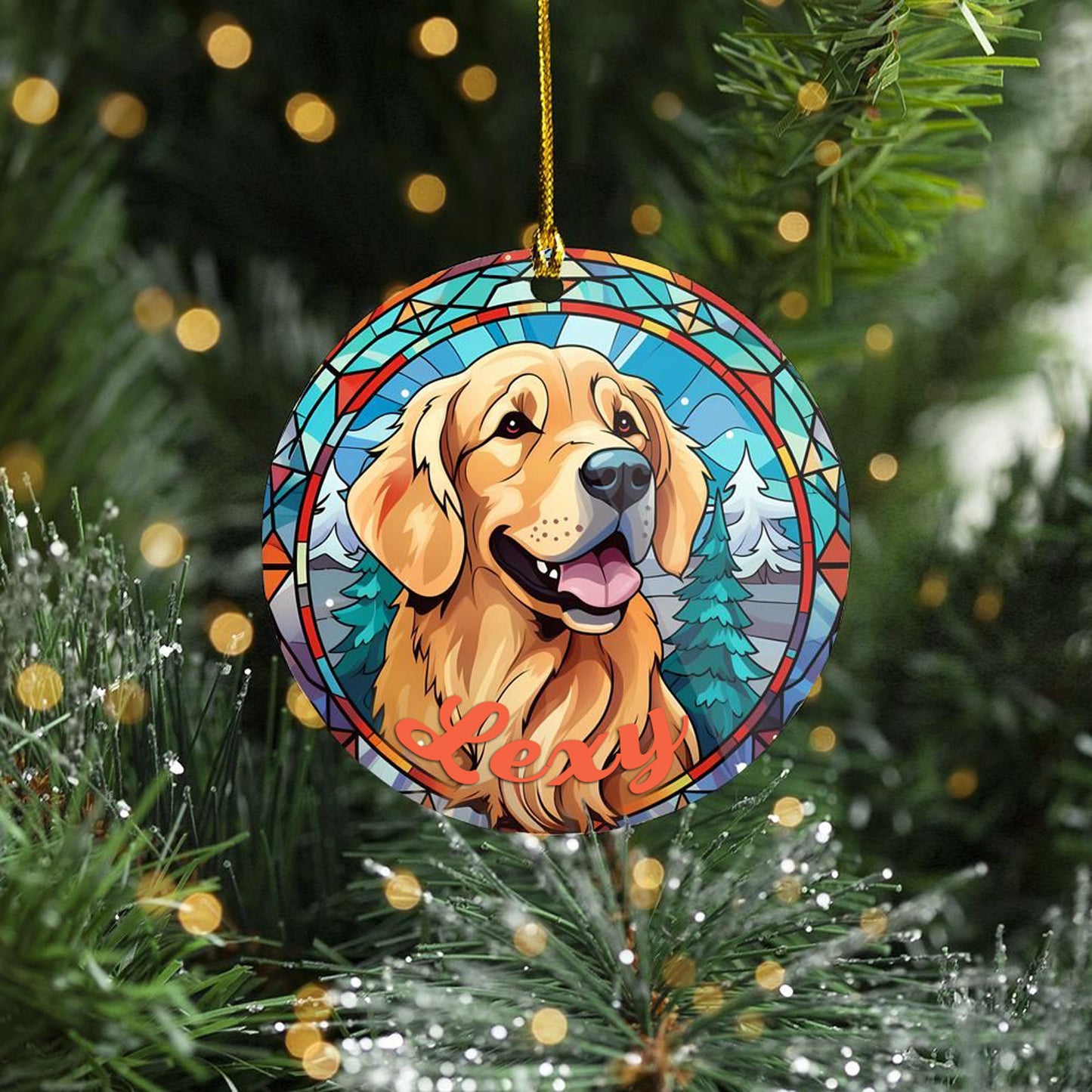 Personalized Pet Ornament Pet's Photo + Name - 2-SIDED Custom Ornament, Christmas Dog Ornament, Personalized Dog Ornament, Dog Ornament