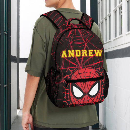 Kids Superhero Custom Name Kids Canvas Backpack, Custom Baby Backpack, Monogram Youth Backpacks, Preschool Book Bag, Cute School Bookbag,