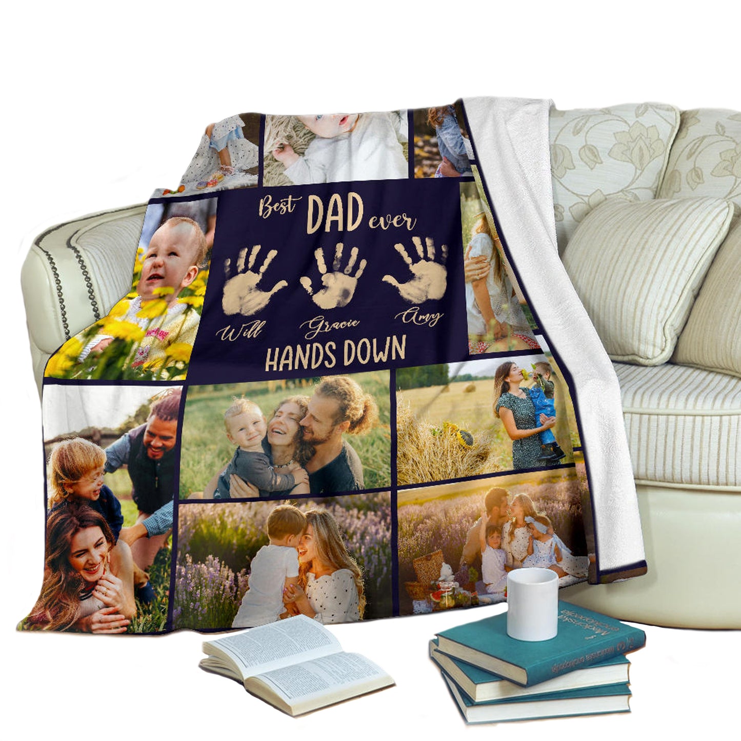 fathers day photo blanket