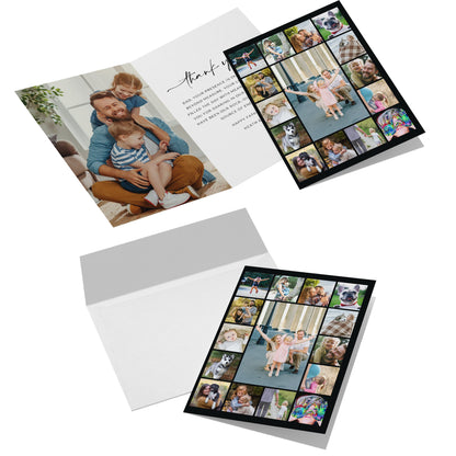 Custom Photo Quilt And Greeting Card Pack, Photo Quilt, Family Quilt, Family Blanket, Gift For Dog Mom,Quilt Blanket,Custom Name Quilt,