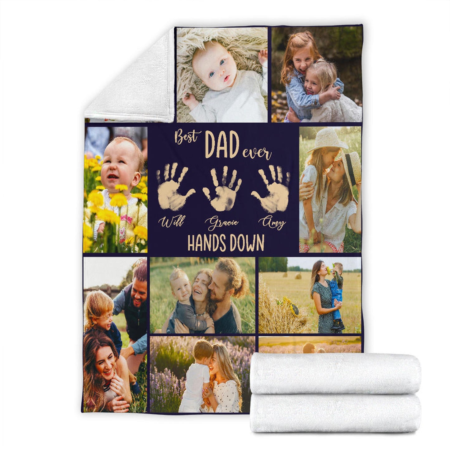 fathers day plush fleece blanket 