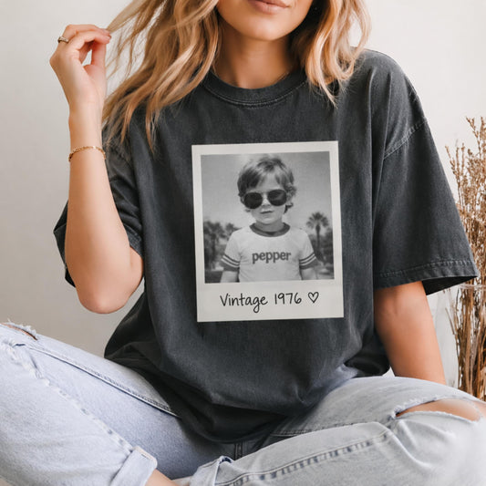 Personalized Vintage Polaroid Photo T-Shirt