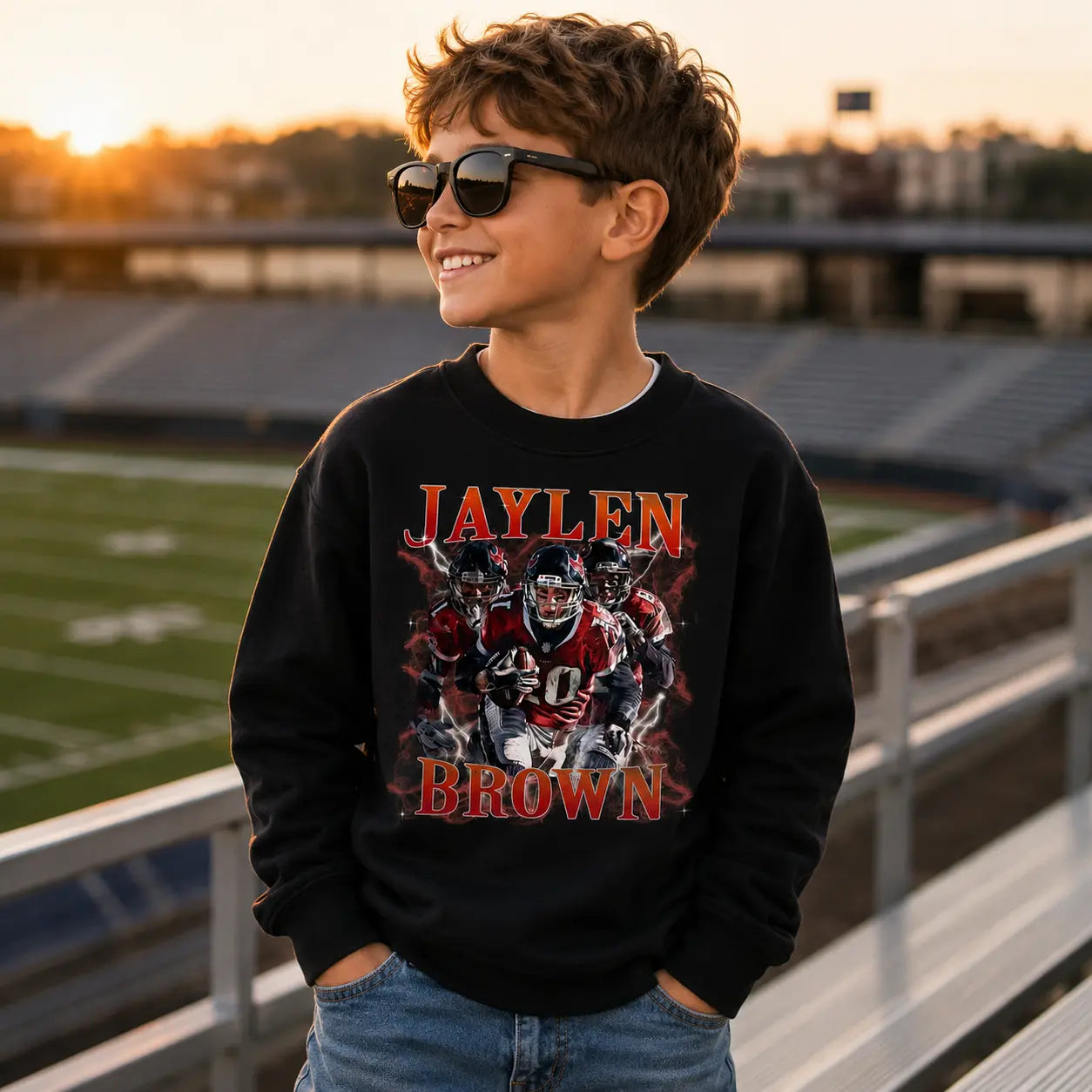 Celebrate Your Athlete | Custom Shirt Featuring Your Athlete’s Photos, Name & Team Colors