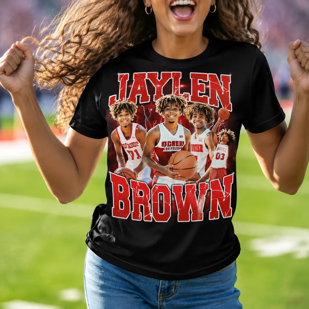 Celebrate Your Athlete™ | Custom Shirt Featuring Your Athlete’s Photos, Name & Team Colors