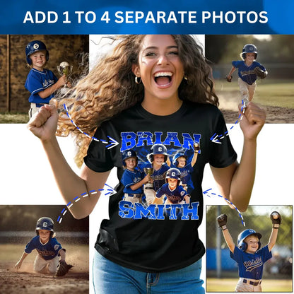 Celebrate Your Athlete | Custom Shirt Featuring Your Athlete’s Photos, Name & Team Colors