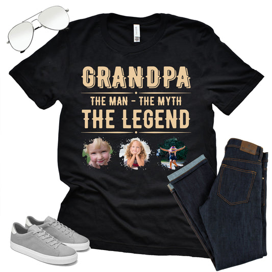 Custom Grandpa "The Myth The Legend" T-Shirt