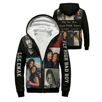 Custom Memorial Hoodie & Bomber Jacket – Personalized Photo Collage Tribute Gift