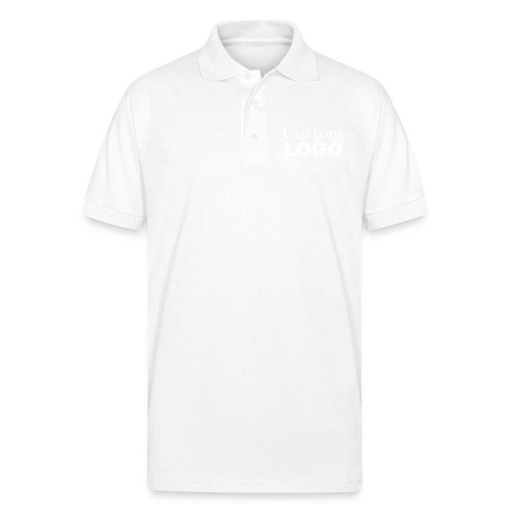 Custom Golf Polo Shirts - white