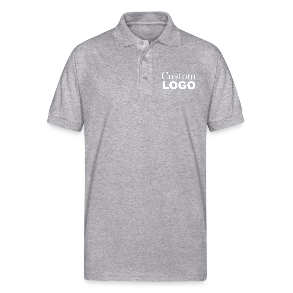 Custom Golf Polo Shirts - heather gray
