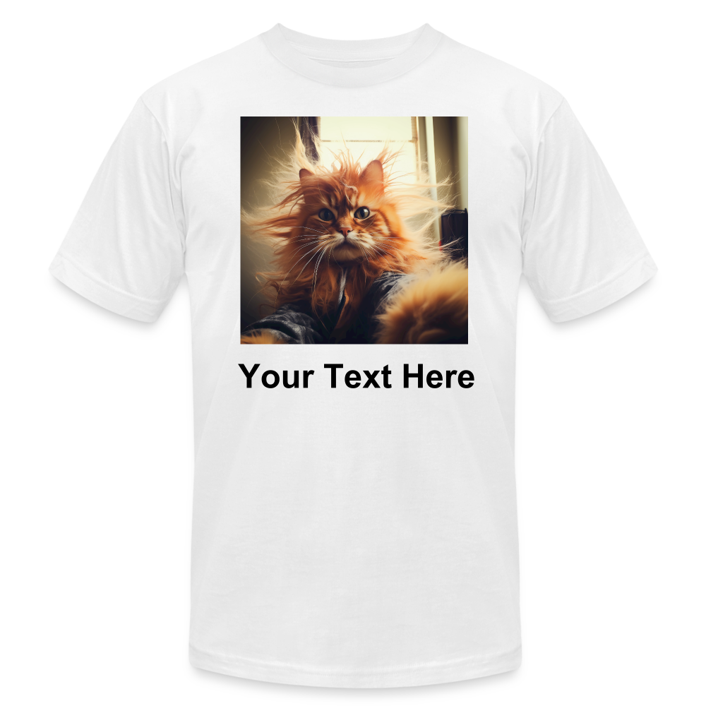 Design your very own Funny Cat T-Shirt Bella Canvas Tees - white