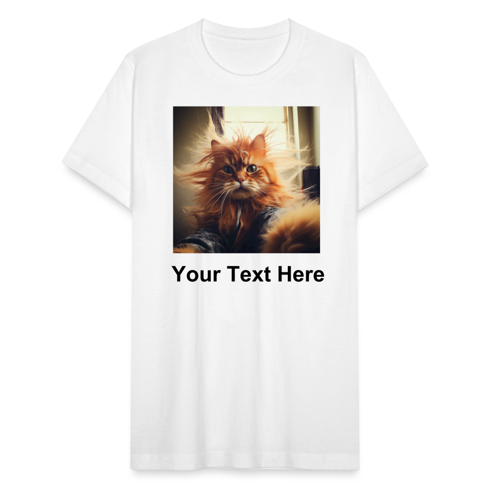 Design your very own Funny Cat T-Shirt Bella Canvas Tees - white