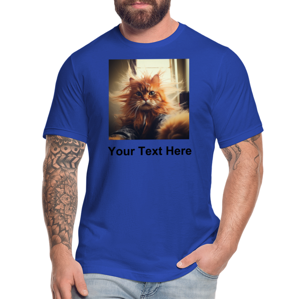 Design your very own Funny Cat T-Shirt Bella Canvas Tees - royal blue
