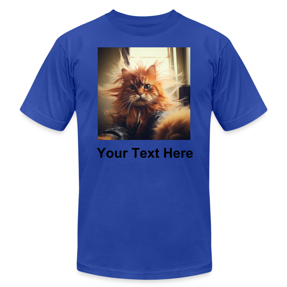 Design your very own Funny Cat T-Shirt Bella Canvas Tees - royal blue