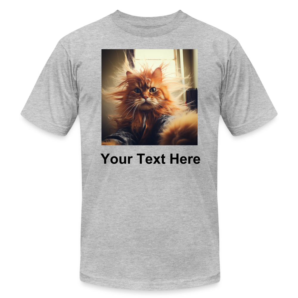 Design your very own Funny Cat T-Shirt Bella Canvas Tees - heather gray