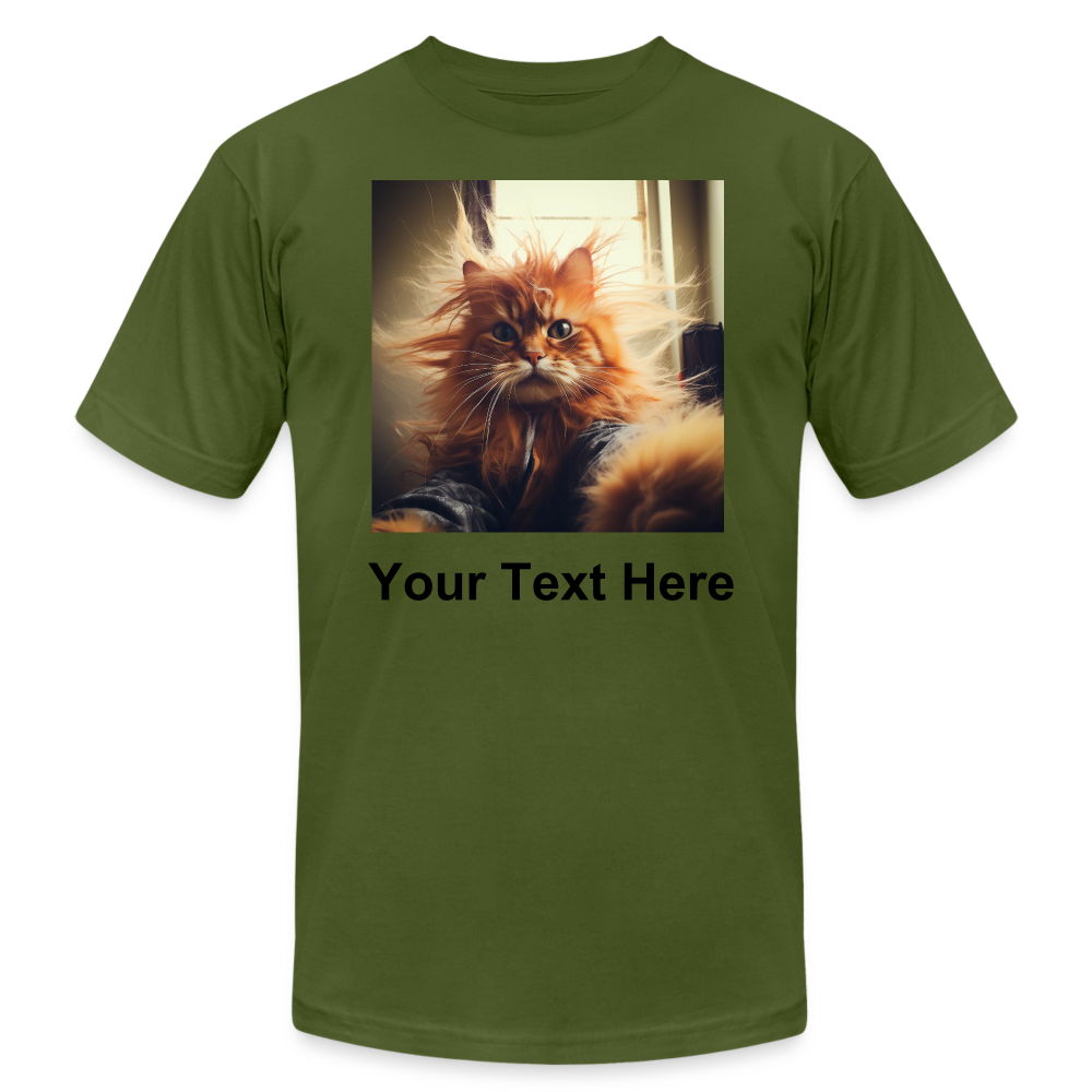Design your very own Funny Cat T-Shirt Bella Canvas Tees - olive