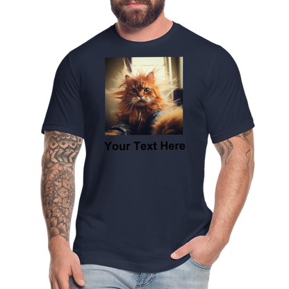 Design your very own Funny Cat T-Shirt Bella Canvas Tees - navy
