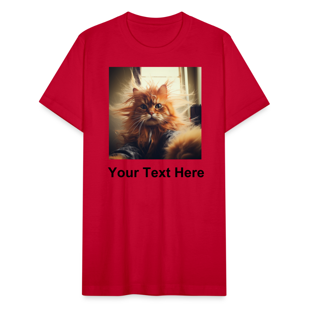 Design your very own Funny Cat T-Shirt Bella Canvas Tees - red