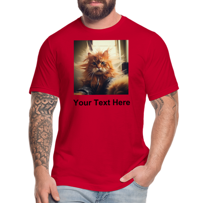 Design your very own Funny Cat T-Shirt Bella Canvas Tees - red