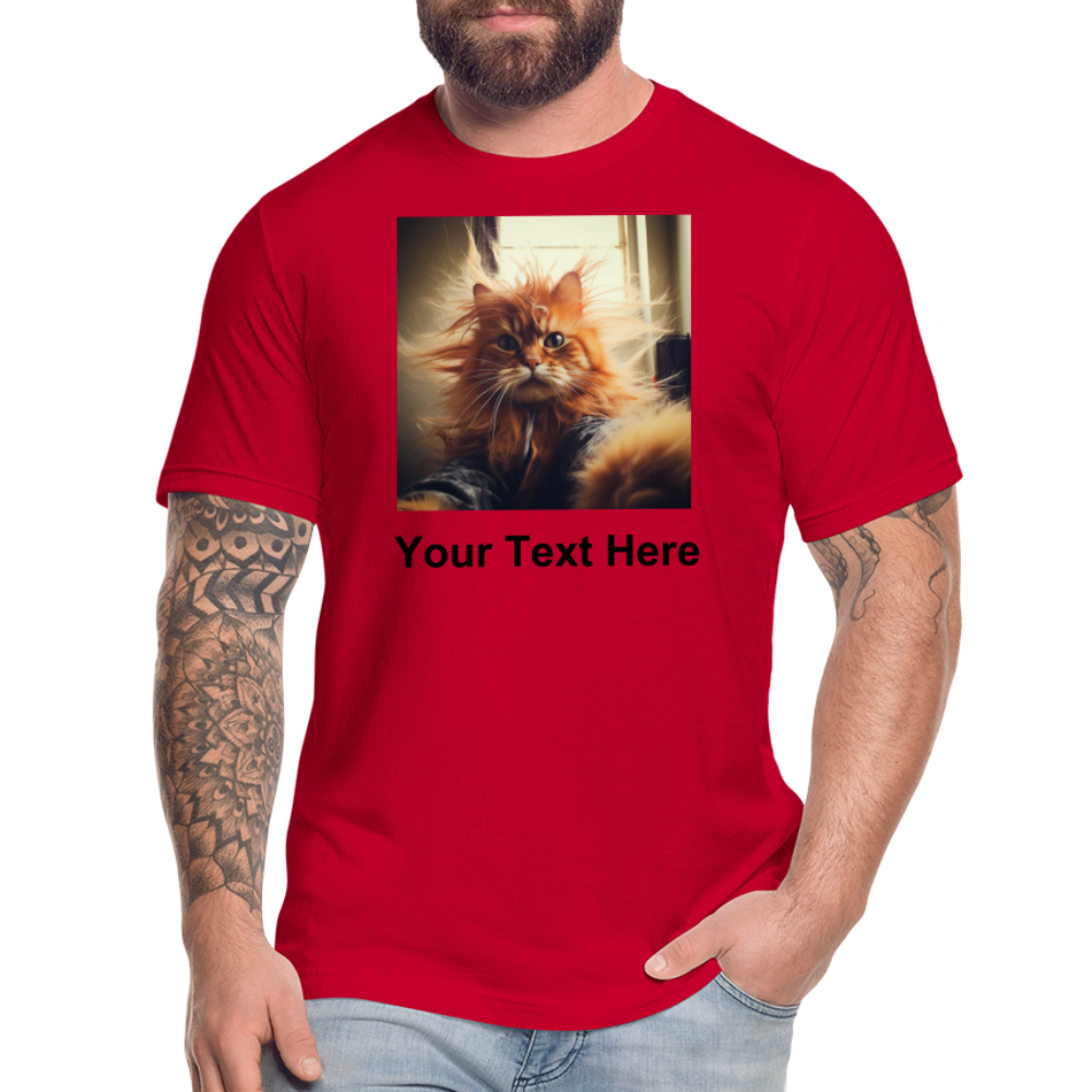 Design your very own Funny Cat T-Shirt Bella Canvas Tees - red