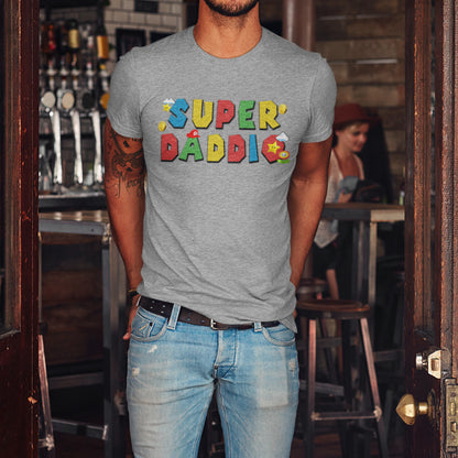 Super Daddio Game Shirt For Dads, Add 1 To 6 Child photos, Father's Day Shirt, Dad Tee, Dad Gift